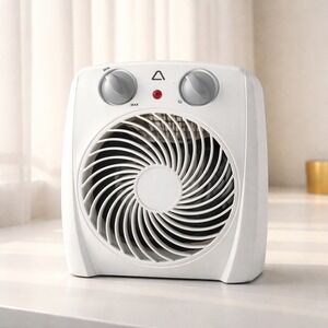 Ambiano Fan-Forced Heater 1500W White Portable Electric Space Heater FW208-155